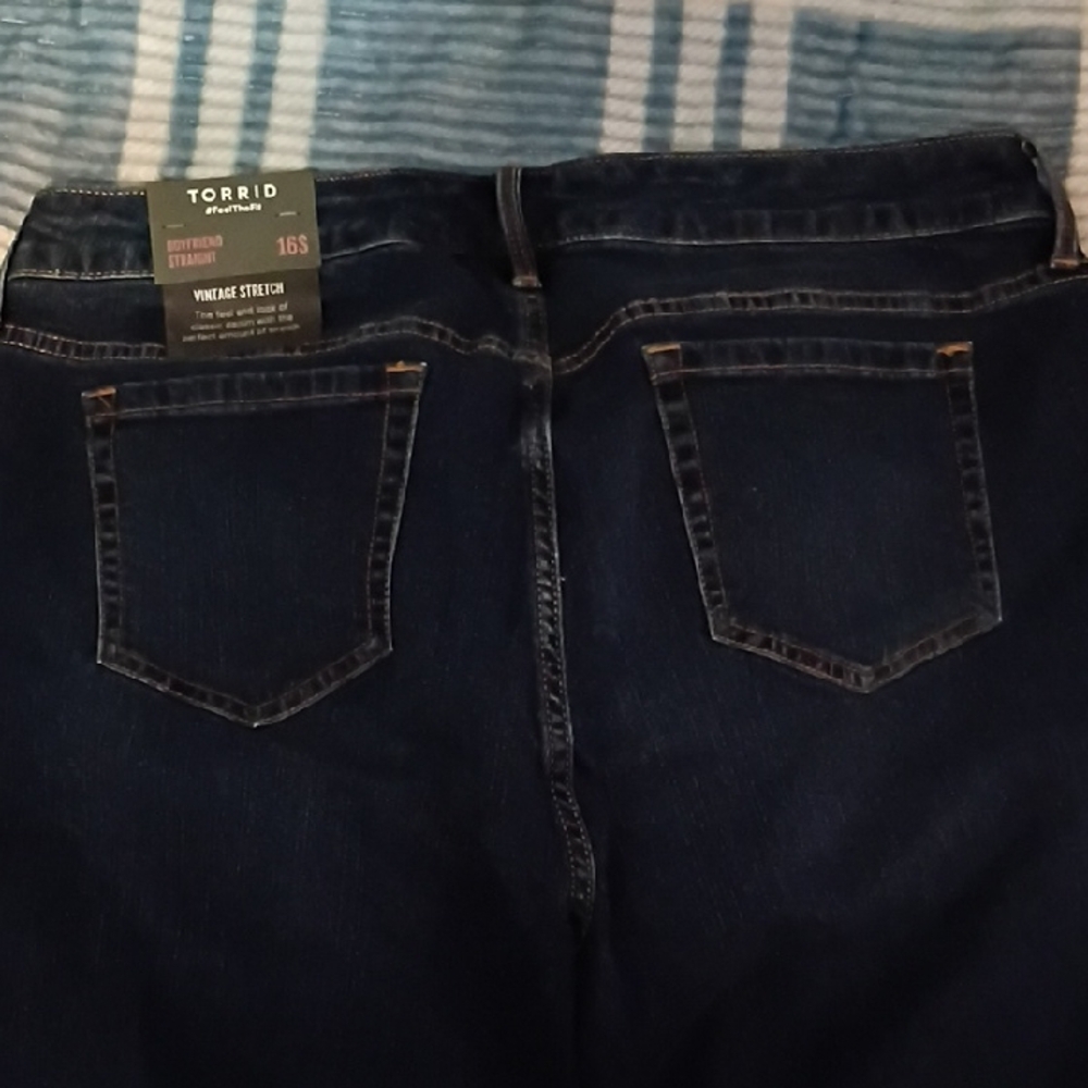 Torrid Dark Blue Boyfriend Jeans